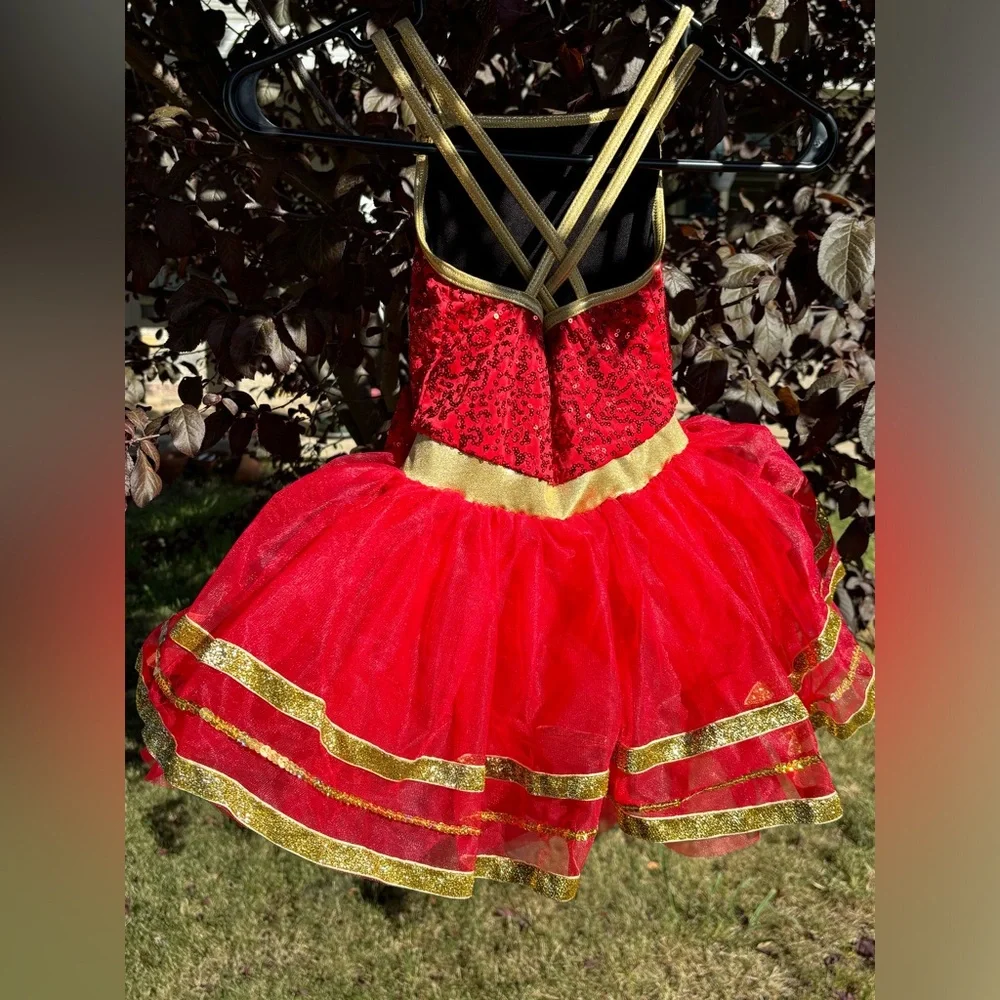 Red Ballet Dance Costume Small
